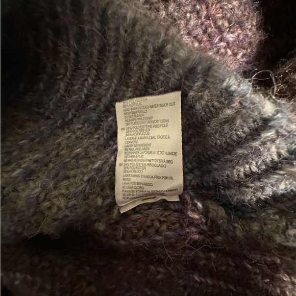 RD Style Ombré Turtleneck Sweater. Cozy winter sweater. Blue and orange sweater - Picture 6 of 7